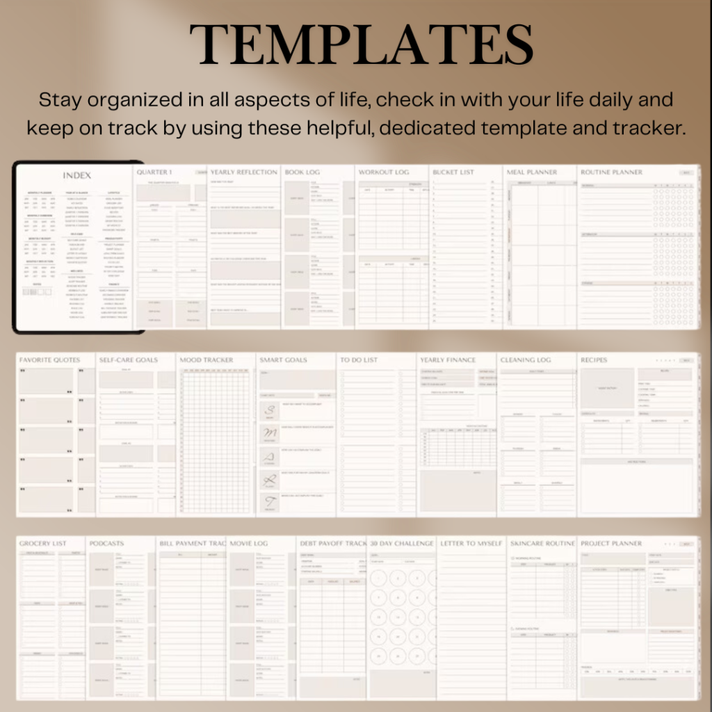 Undated Digital Planner 2024 2025 IPad Android GoodNotes Daily