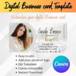 Digital Business Card Template. DIY add logo & photo! Editable Canva Design. Modern, Realtor Marketing, Real Estate, Realty Professional